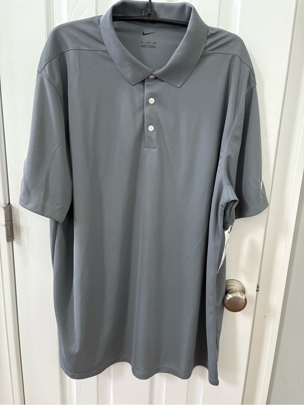 Nike Men's Gray Polo Shirt - Short Sleeve Performance